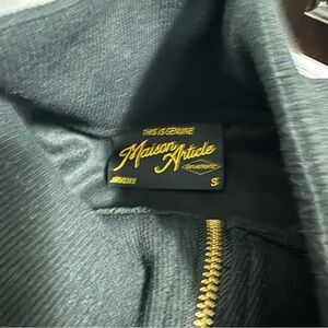 Maison Article Black Jacket with Gold Zipper